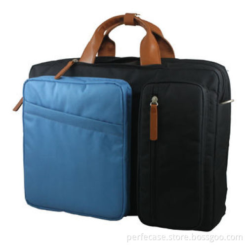Computer Bag, 2-color Combination at the Front, Used as Laptop Carrying Bag, Messenger and BackpackNew
